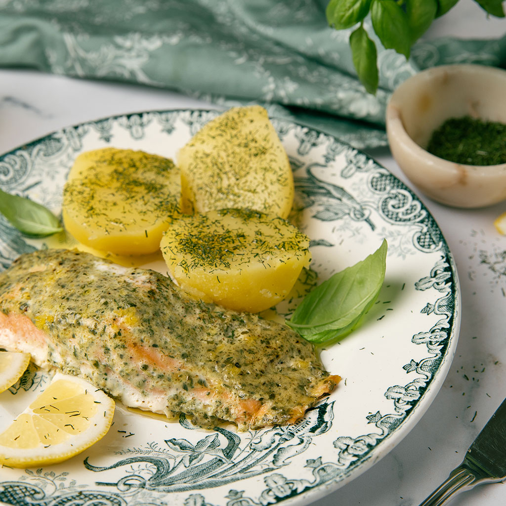 SCANDINAVIAN-STYLE BAKED SALMON