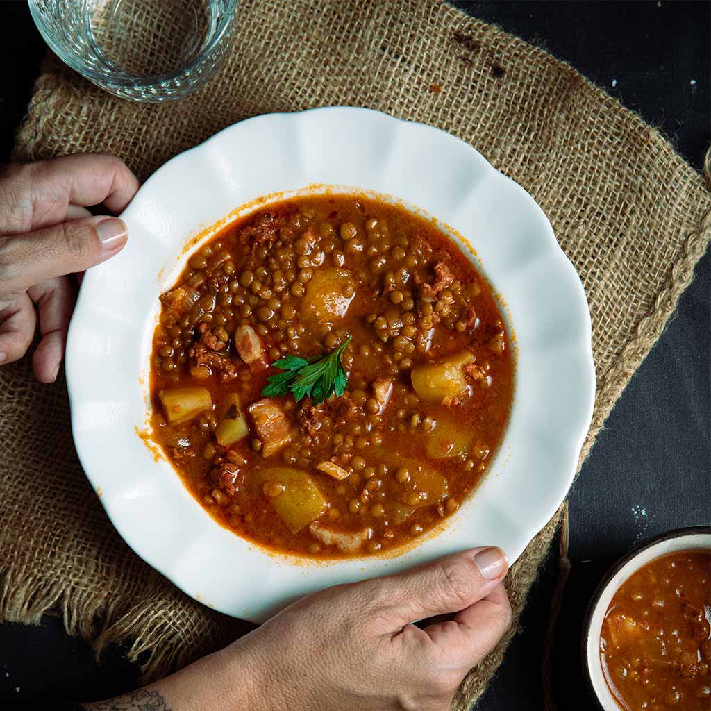 STEWED LENTILS