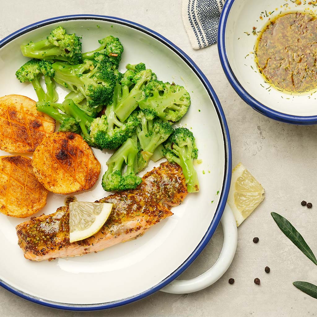 MUSTARD AND HONEY MARINATED SALMON
